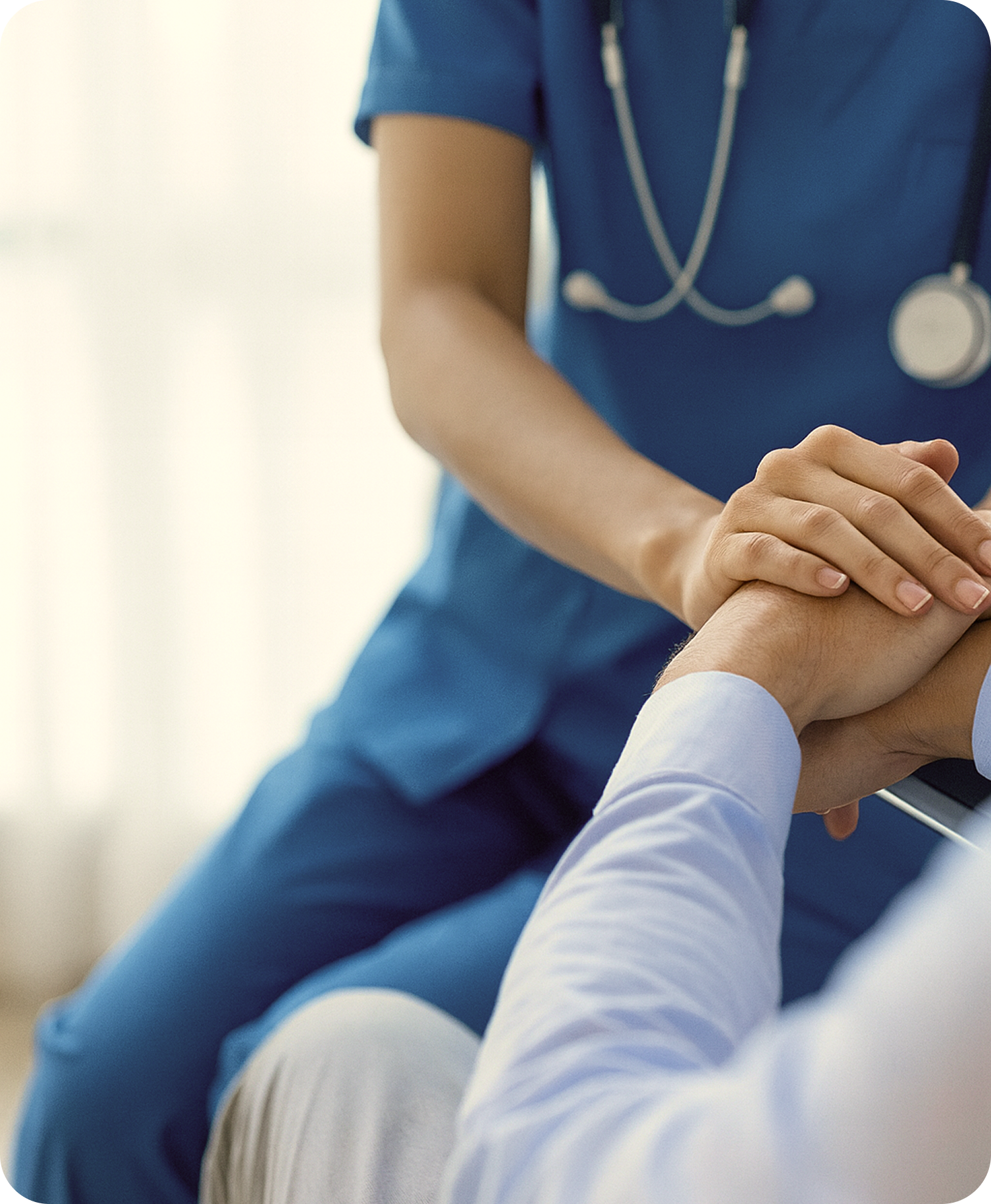 Egészségügyi dolgozó és páciens