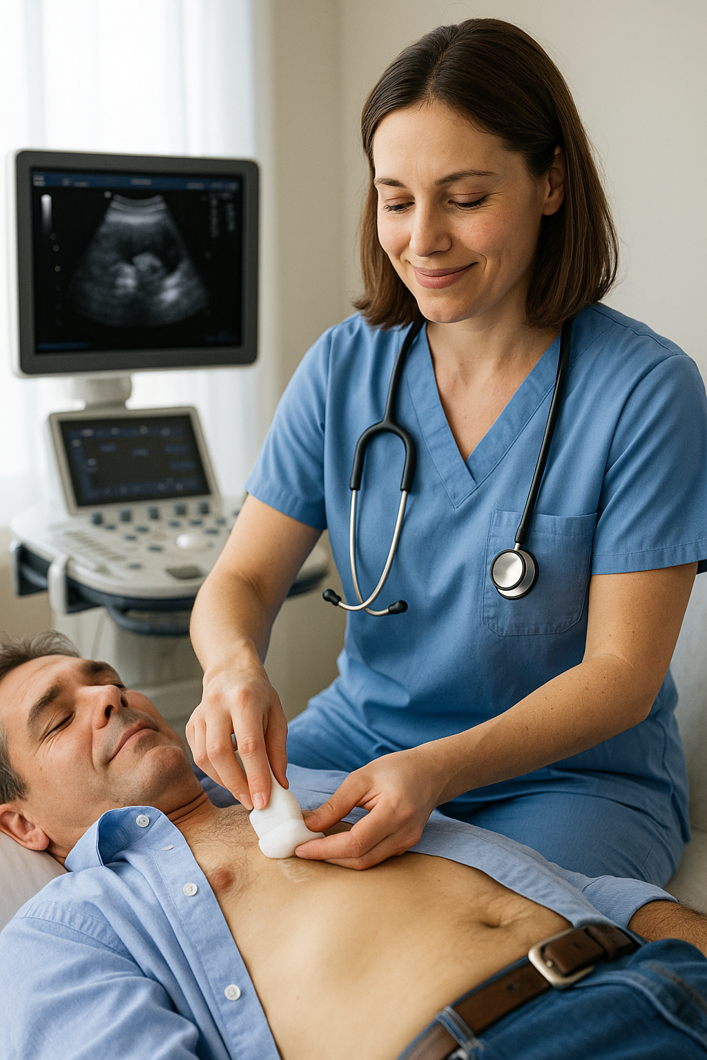 Ápolónő idős pácienssel